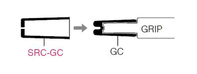 Fuji Graphite Gimbal Butt Cap Protection 22mm view 2